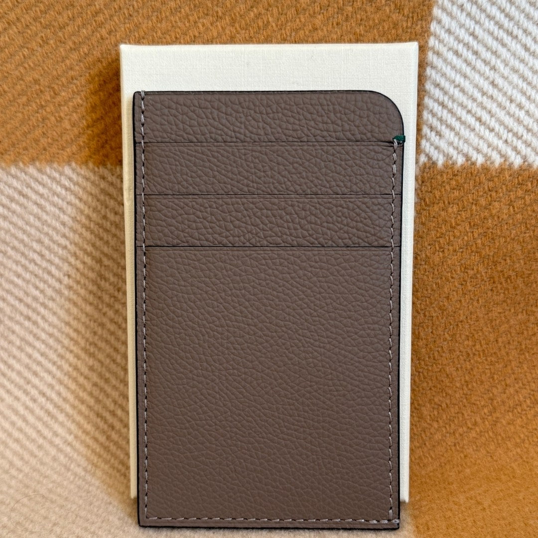 Rolex Taupe Leather Slimline Cardholder