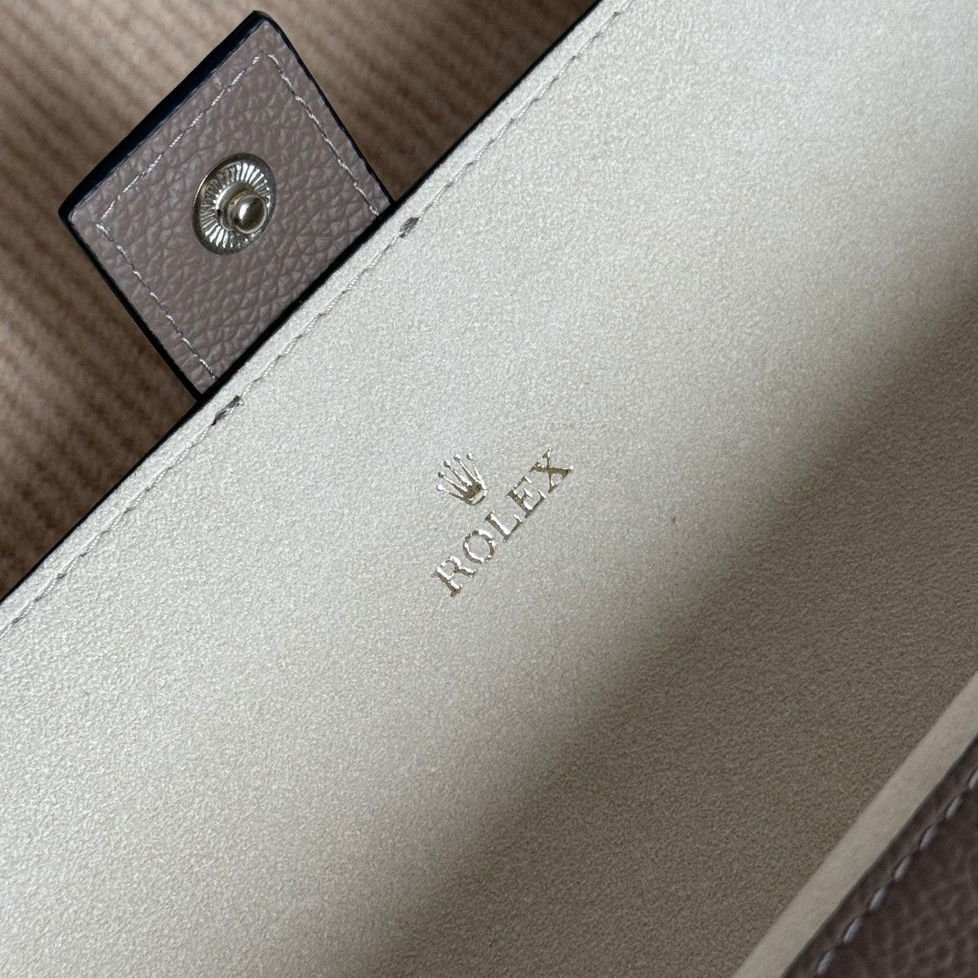 Rolex Grey Taupe Leather Watch Case