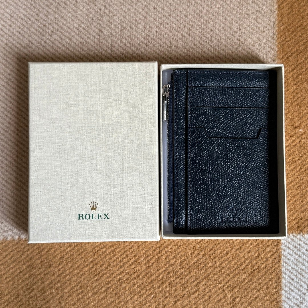 Rolex Navy Blue Card Holder