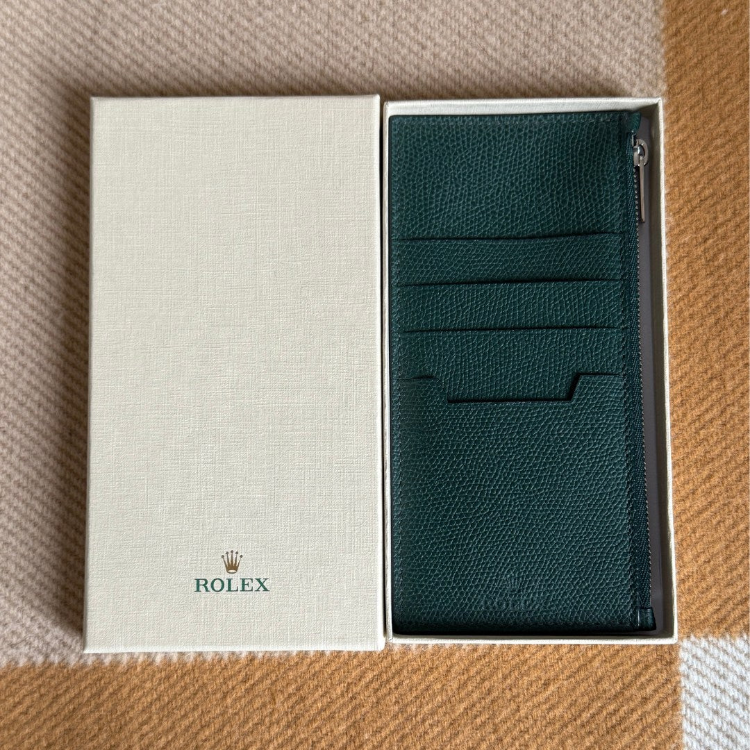Rolex Green Leather Wallet