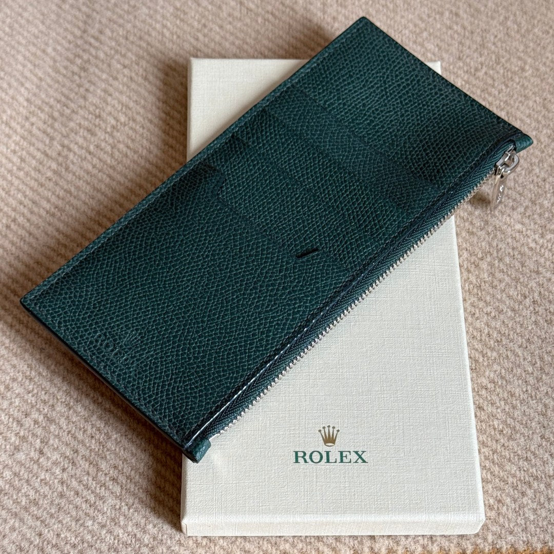 Rolex Green Leather Wallet