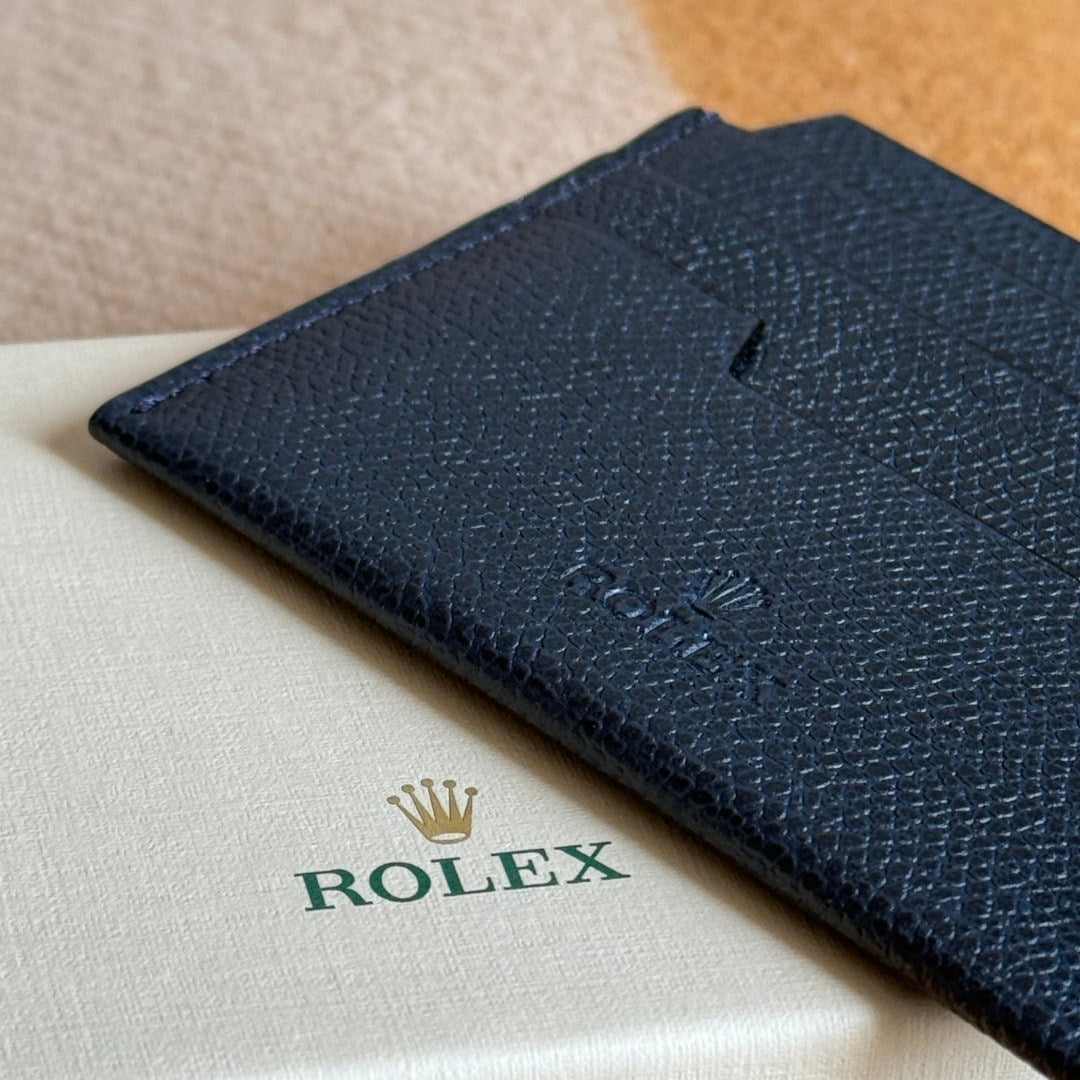 Rolex Navy Blue Card Holder