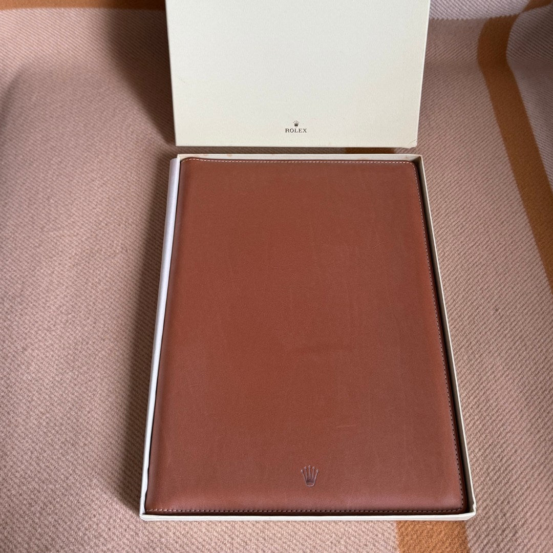 Rolex Vintage Swift Leather Notepad Set