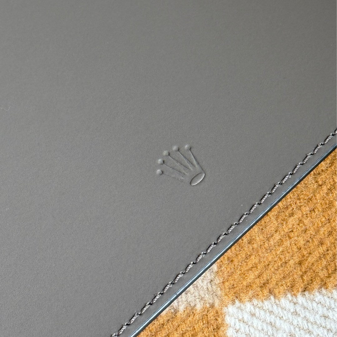Rolex Grey Leather Mouse Pad