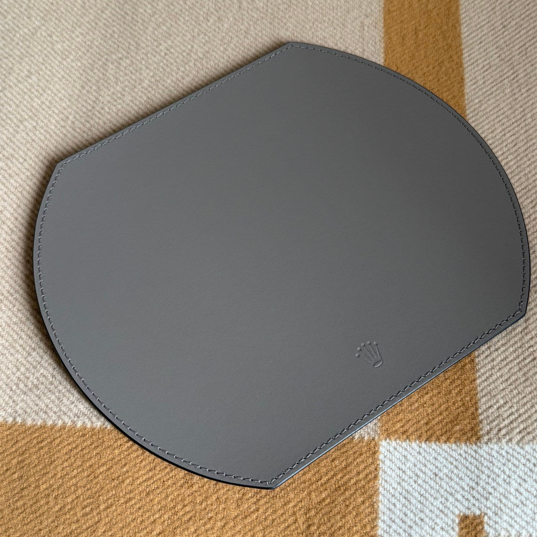 Rolex Grey Leather Mouse Pad