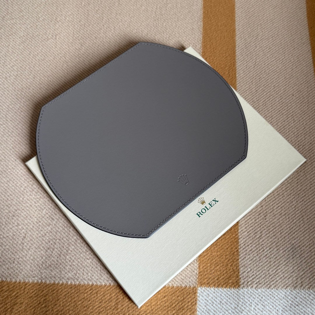 Rolex Grey Leather Mouse Pad