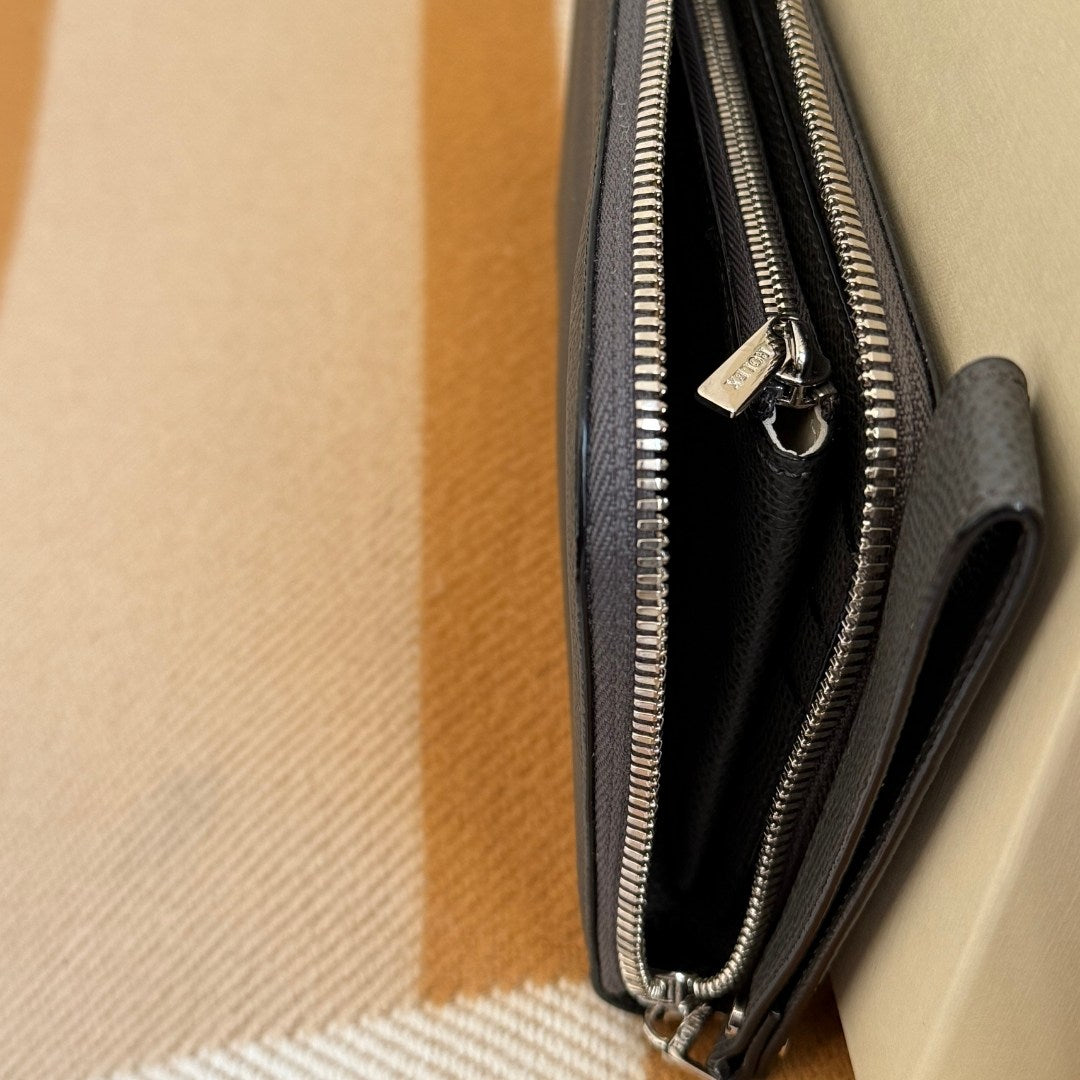 Rolex Grey Leather Clutch