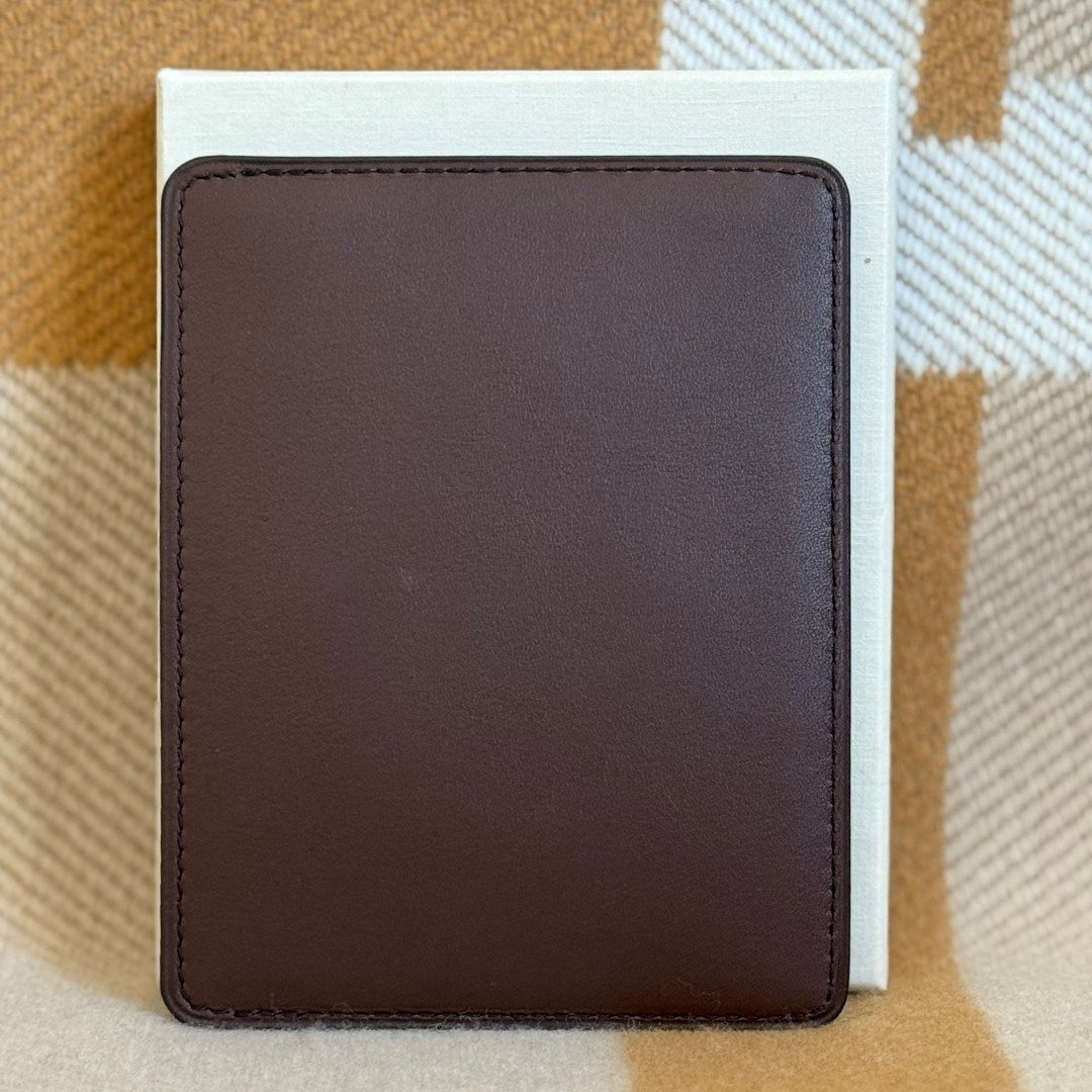 Rolex brown leather card holder
