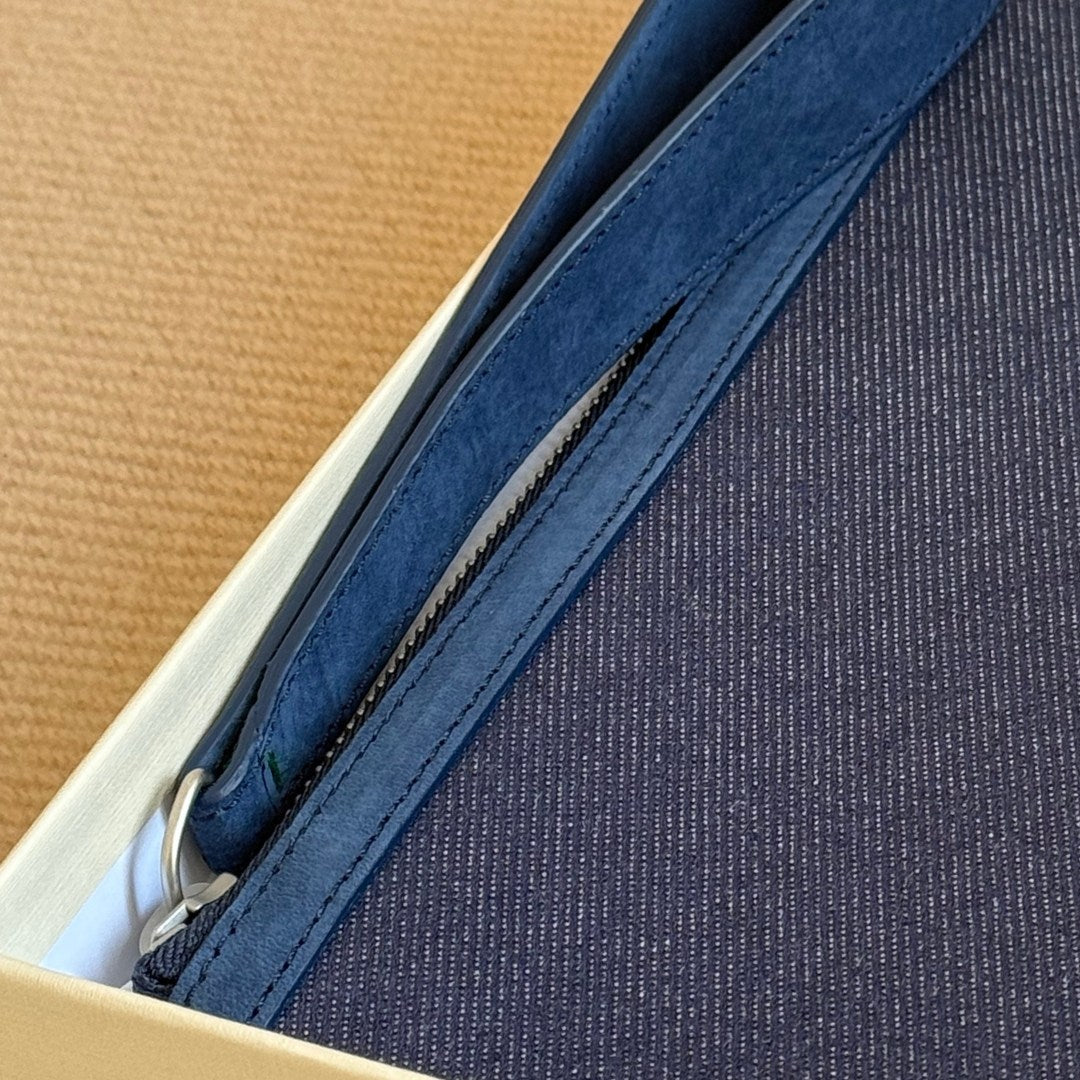 Rolex Denim and Leather Clutch