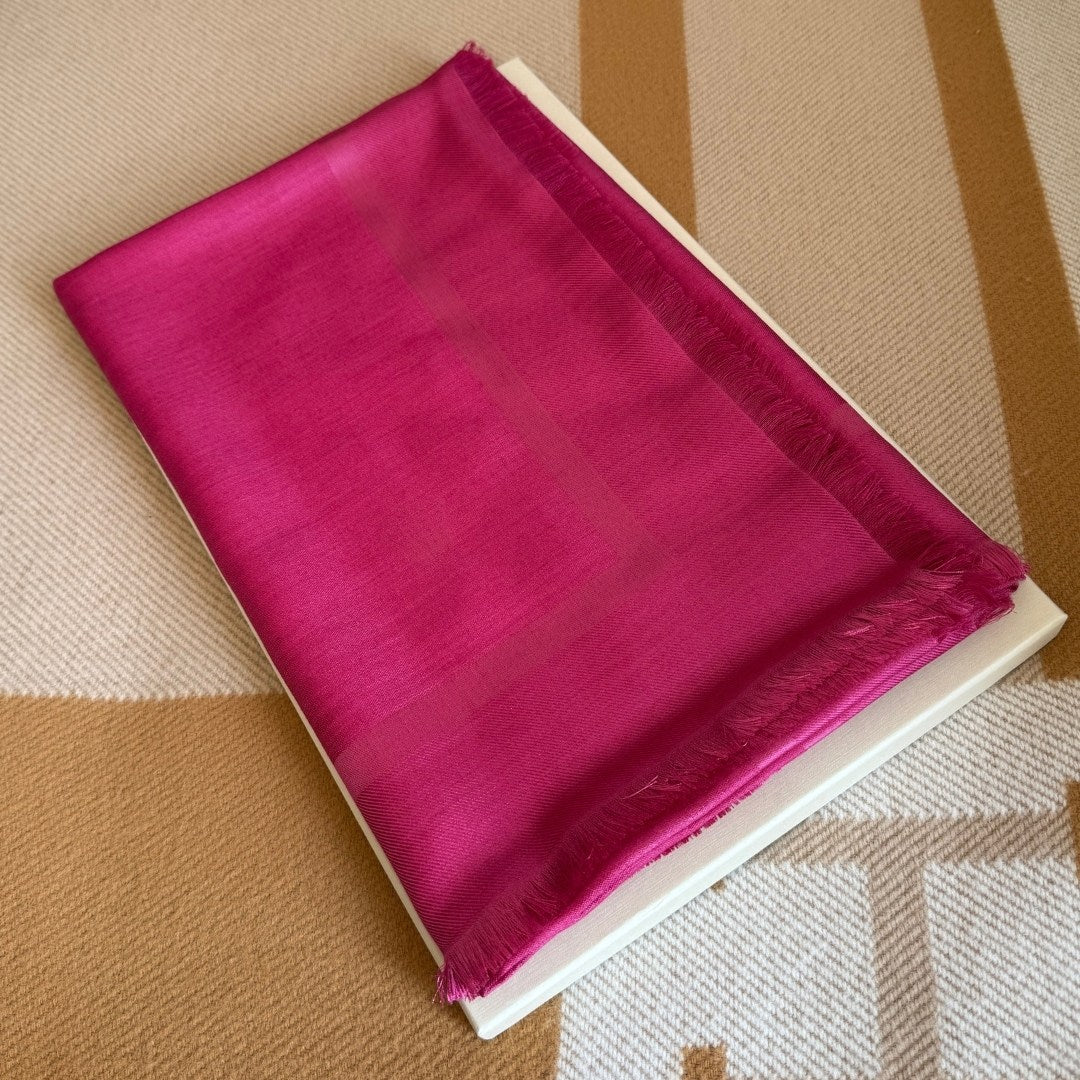 Rolex Pink Fuchsia Silk Scarf