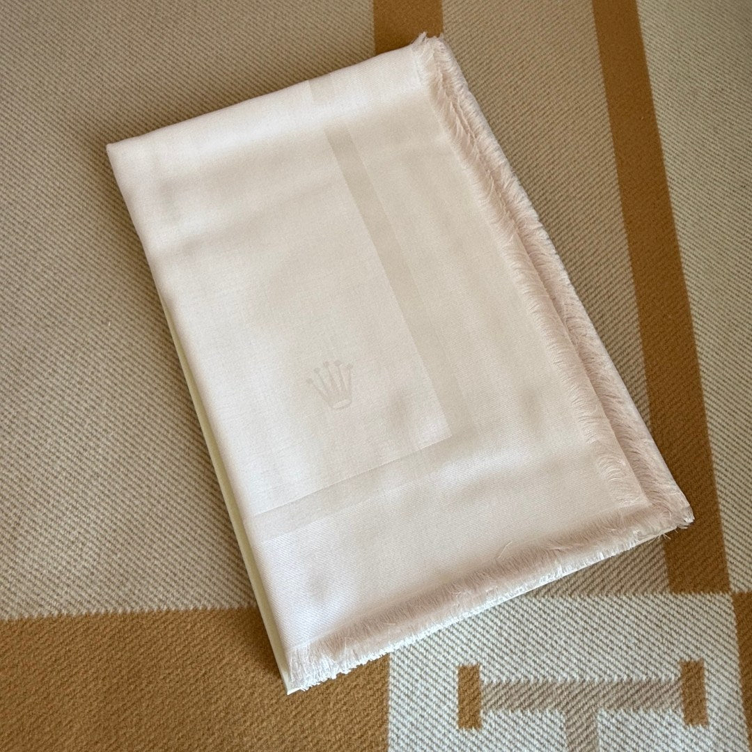 Rolex Light Candy Pink Silk Scarf