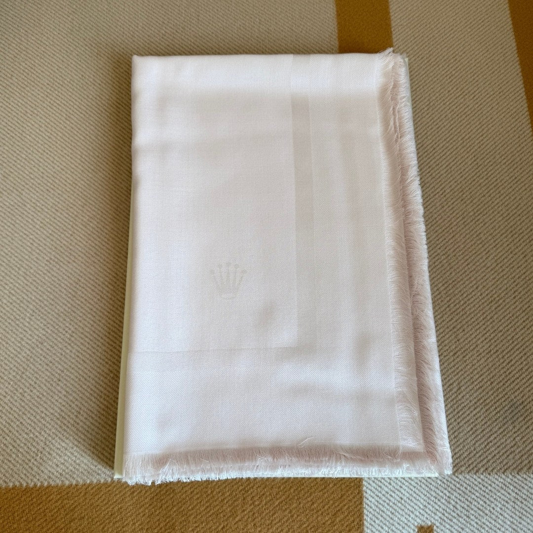 Rolex Light Candy Pink Silk Scarf