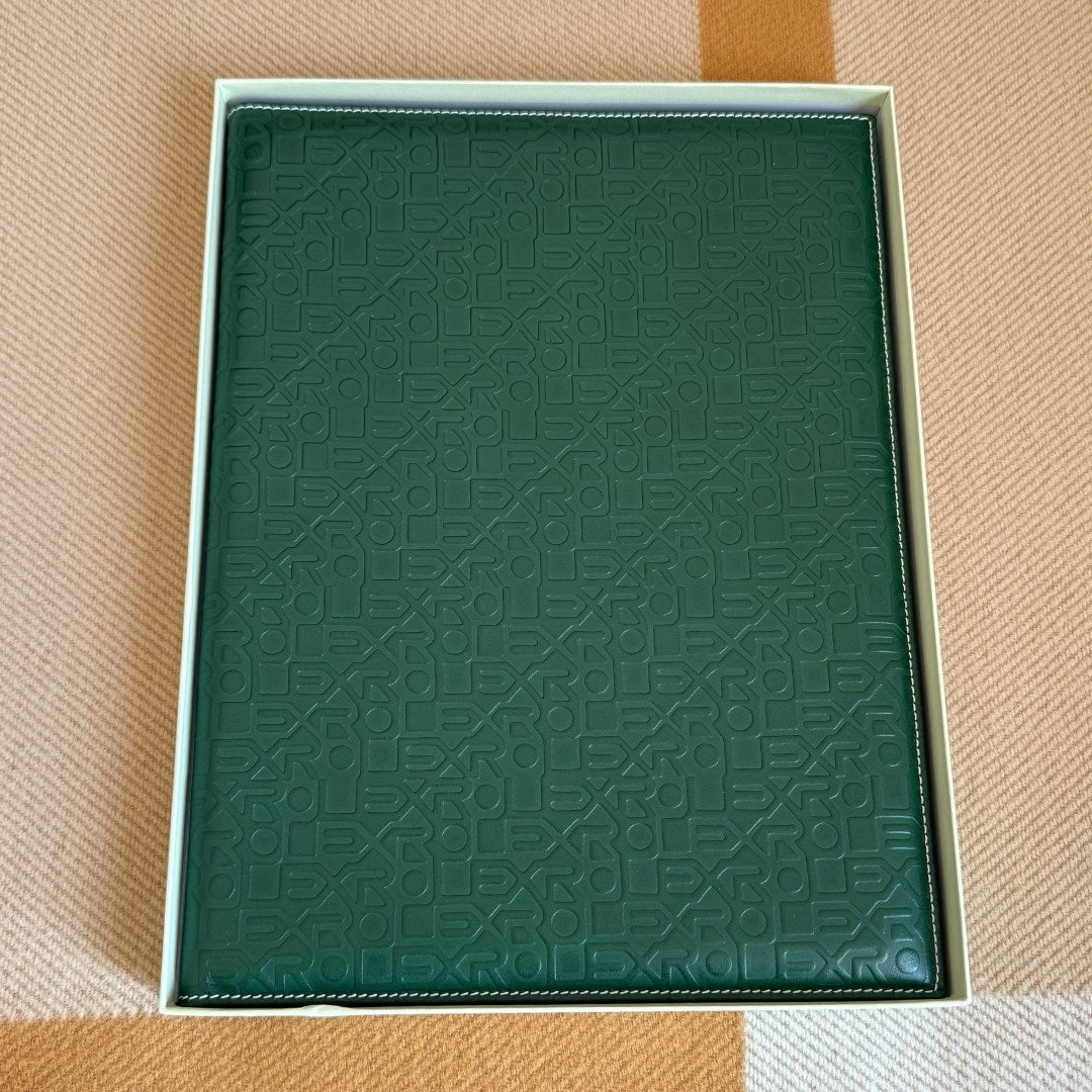 Rolex Green Leather Notebook Set