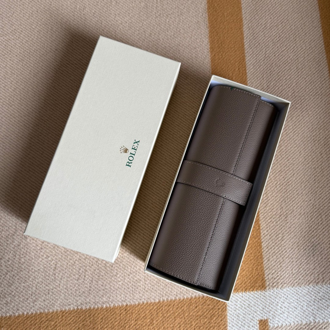 Rolex Grey Taupe Leather Watch Case