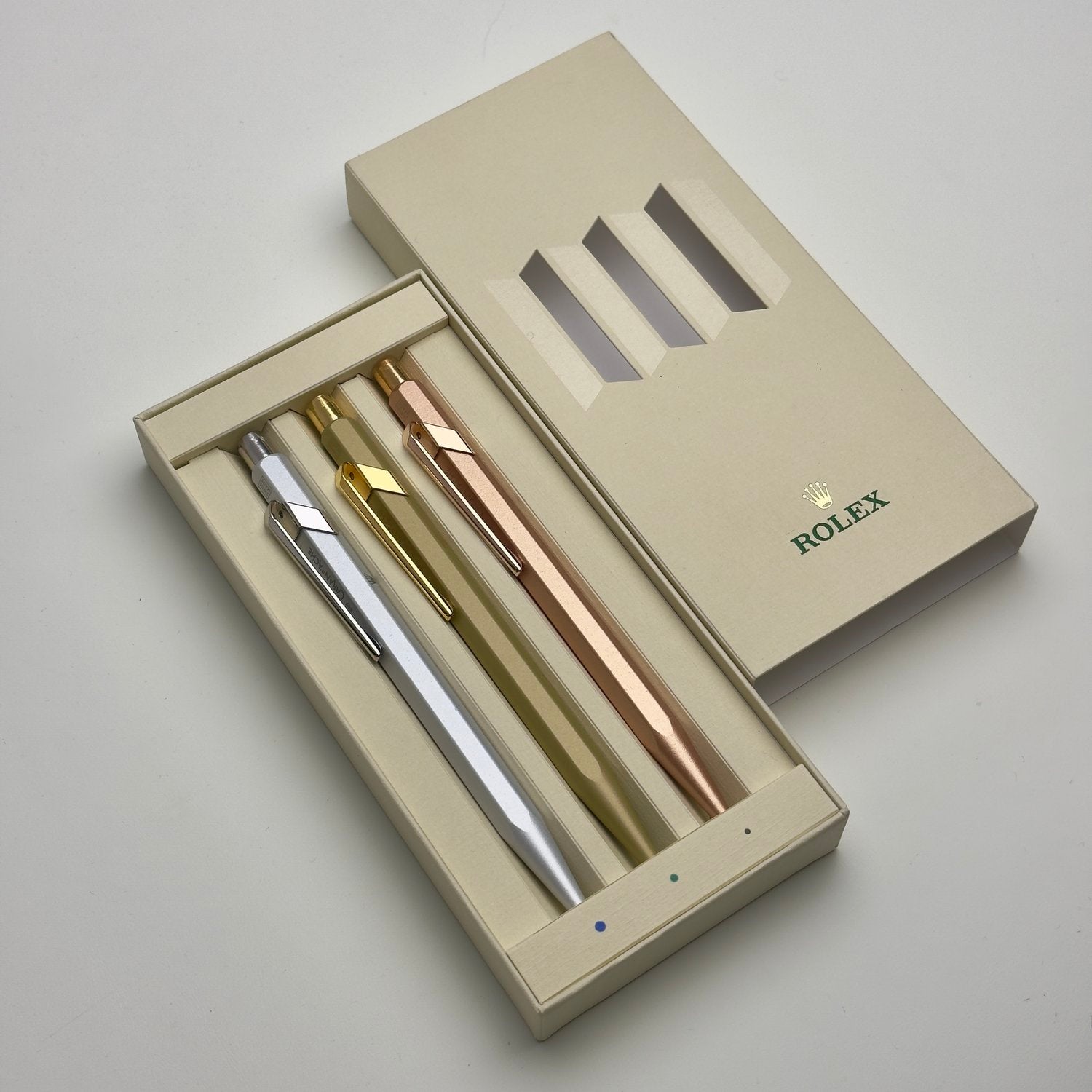 Rolex x Caran d'Ache Metallic Pen Set